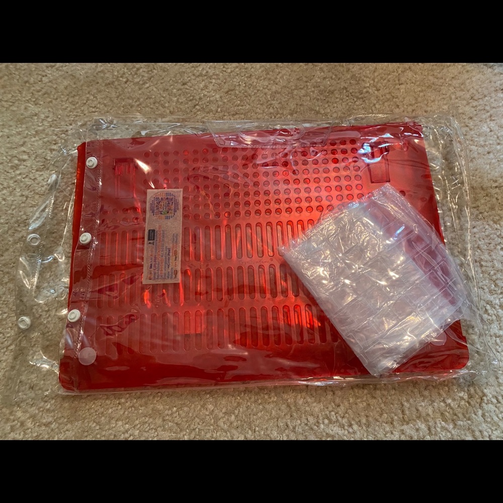 Red laptop cover with keyboard protector